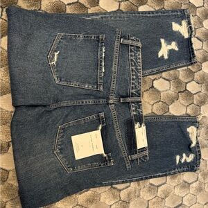 Flying Monkey Dark Blue Ripped Jeans